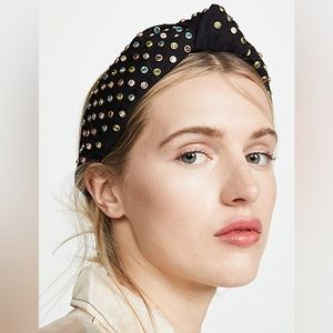 Lele Sadoughi Black Gem Headband